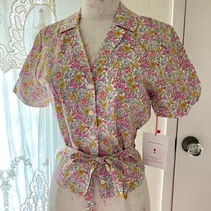 NWT. Rouje Floral Blouse